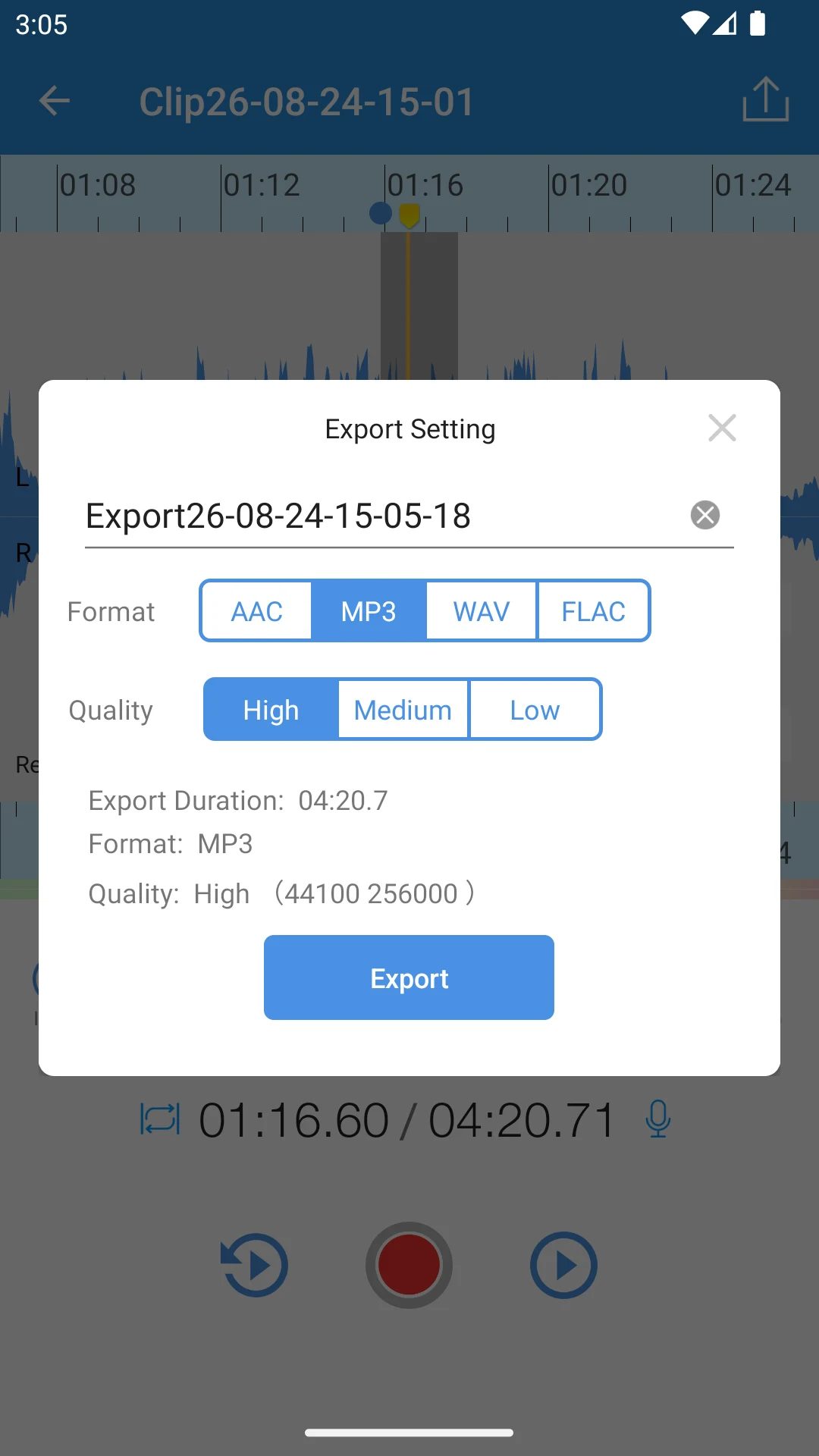 EZAudioCut - Audio Cutter screenshot